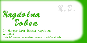 magdolna dobsa business card